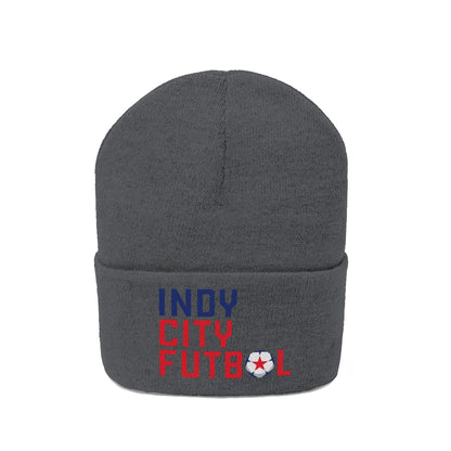 Indy City Futbol Wordmark Knit Beanie