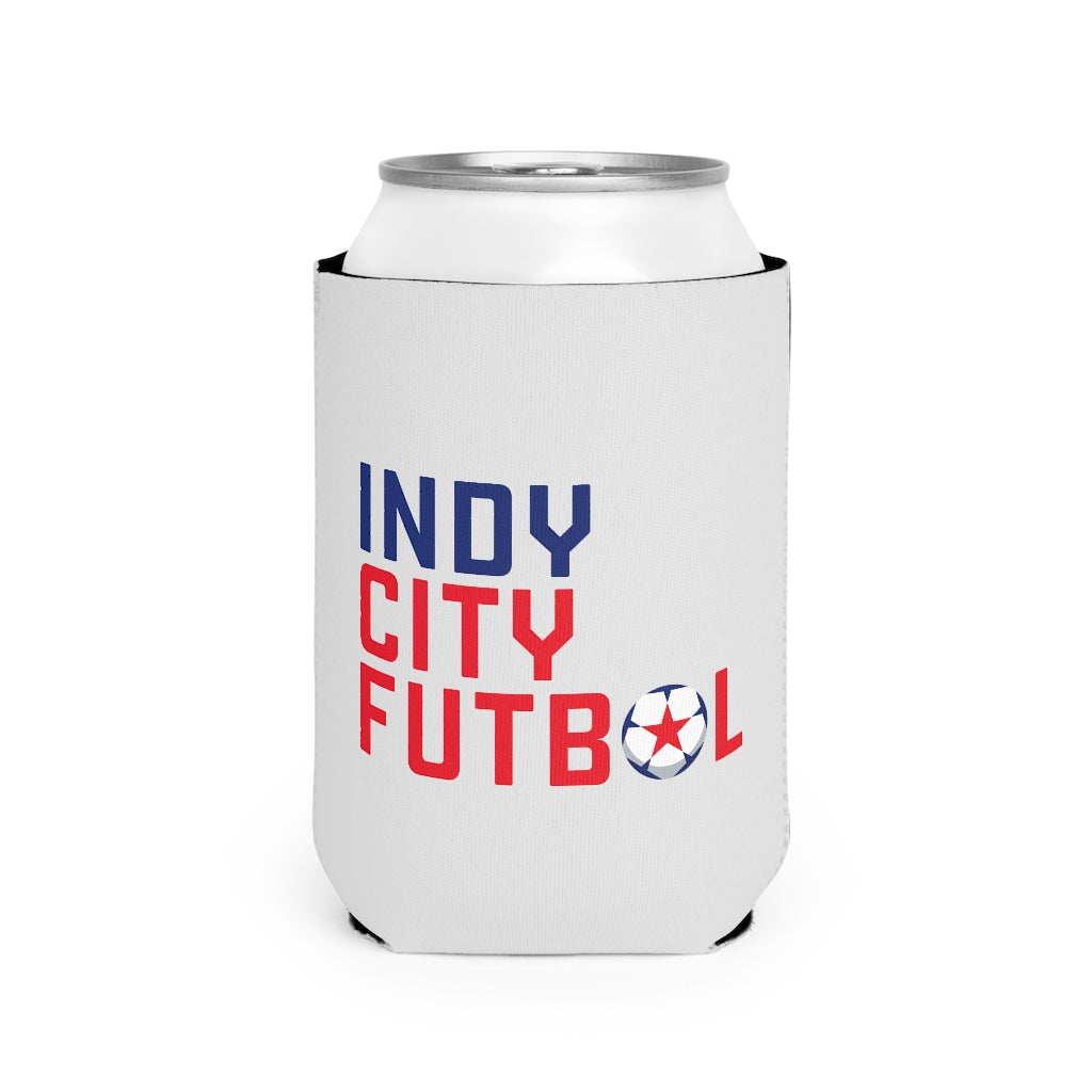 Indy City Futbol Color Wordmark Can Cooler Sleeve