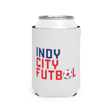 Load image into Gallery viewer, Indy City Futbol Color Wordmark Can Cooler Sleeve
