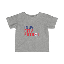 Load image into Gallery viewer, Indy City Futbol Wordmark Infant Jersey Tee
