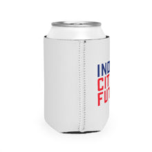 Load image into Gallery viewer, Indy City Futbol Color Wordmark Can Cooler Sleeve

