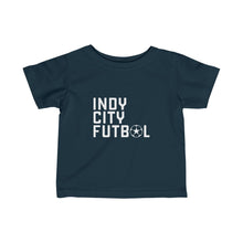 Load image into Gallery viewer, Indy City Futbol Wordmark Infant Jersey Tee
