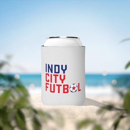 Indy City Futbol Color Wordmark Can Cooler Sleeve