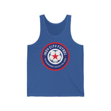 Load image into Gallery viewer, Indy City Futbol League Badge Unisex Jersey Tank
