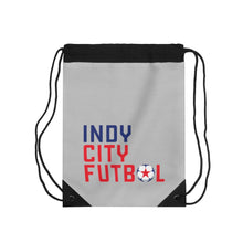 Load image into Gallery viewer, Indy City Futbol Wordmark Drawstring Bag
