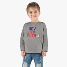 Load image into Gallery viewer, Indy City Futbol Wordmark Toddler Long Sleeve Tee
