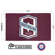Load image into Gallery viewer, Southside Soccer Club Flag by Flags For Good
