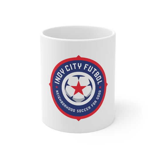 Indy City Futbol Badge Ceramic Mug