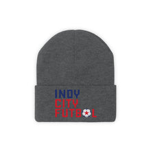 Load image into Gallery viewer, Indy City Futbol Wordmark Knit Beanie
