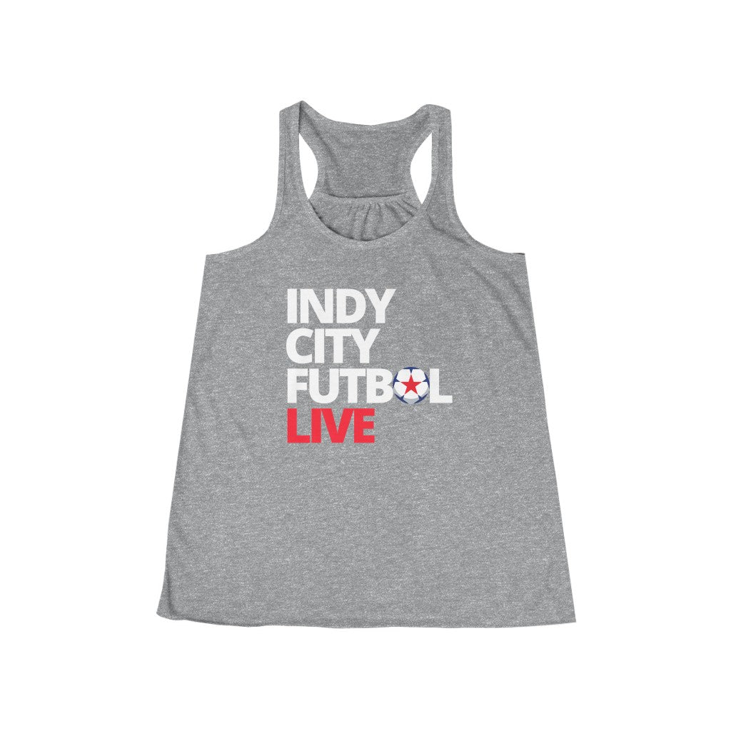 Indy City Futbol LIVE Women's Flowy Racerback Tank